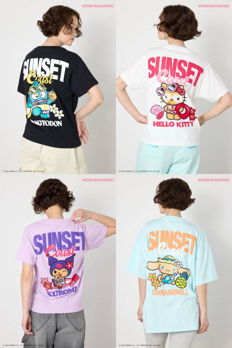 ロデオクラウンズ×サンリオ SUNSETデザインTシャツ全4種