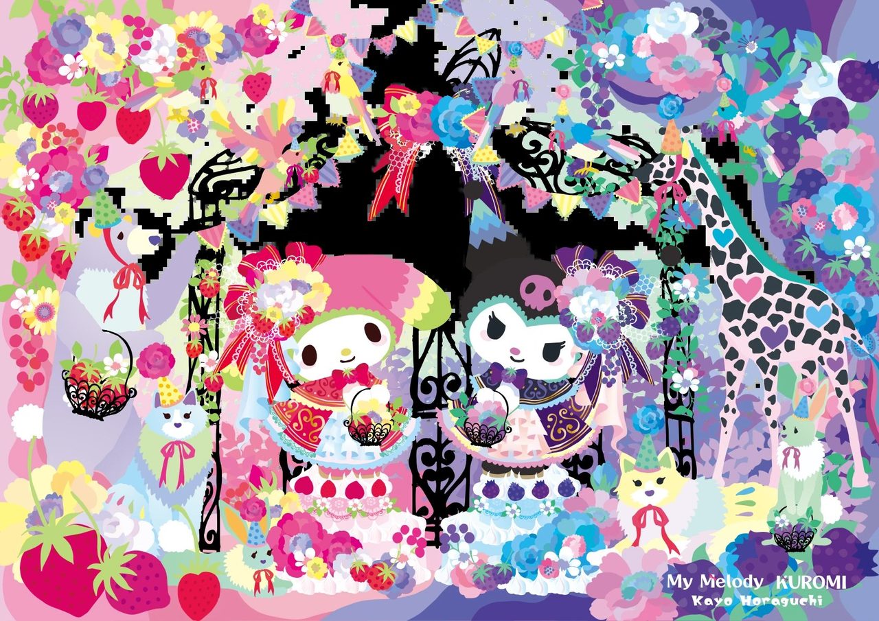 ホラグチカヨが描いたマイメロディとクロミの新規コラボアート