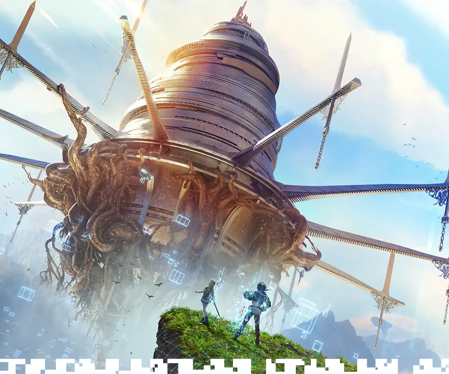 Echoes of Aincrad のゲーム世界を描いたビジュアル