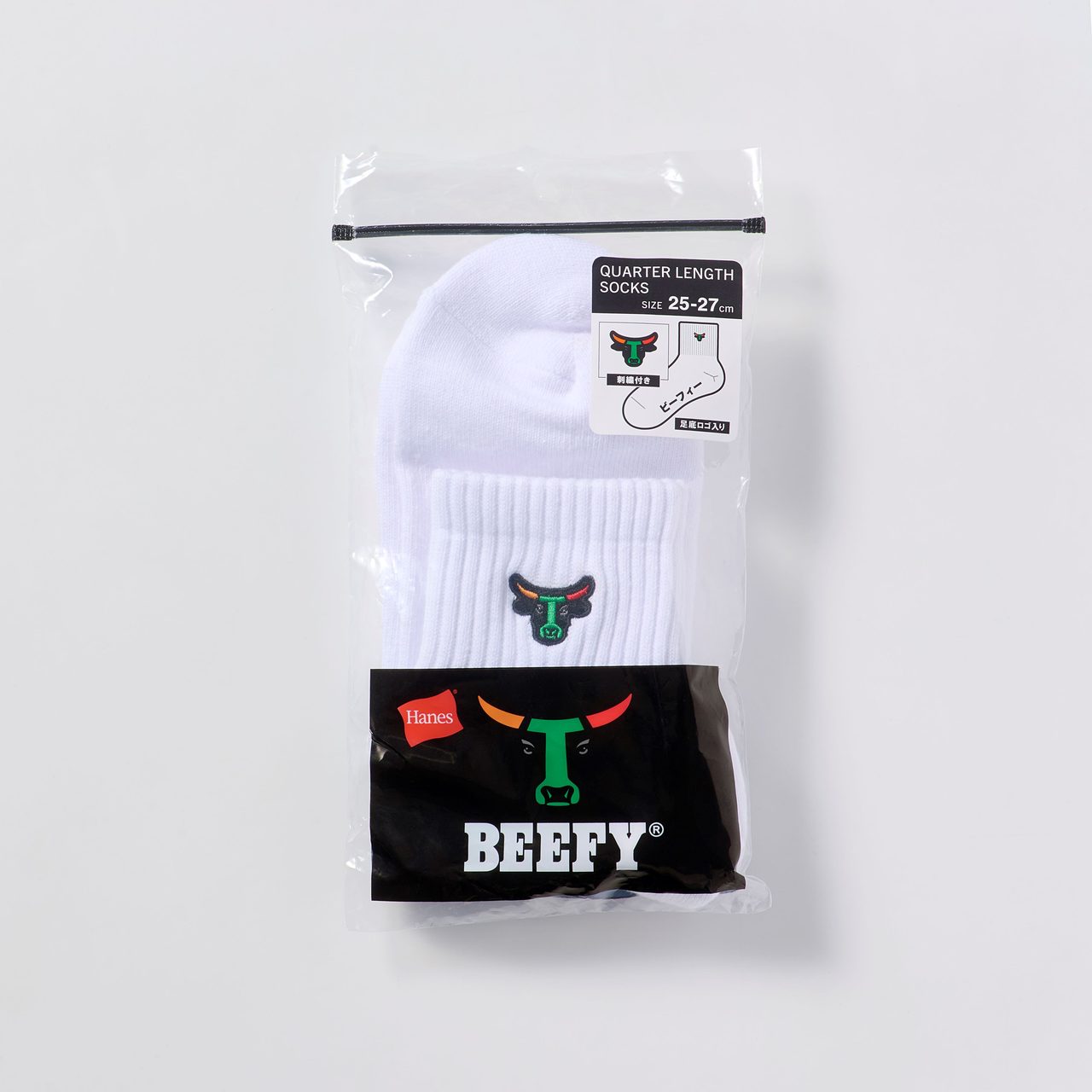 セブン-イレブン×ヘインズ BEEFYソックスのパッケージ
