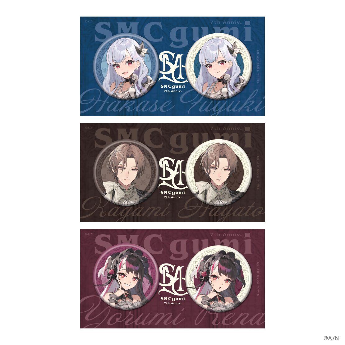 SMC組 7th Anniversary 缶バッジセット 全3種