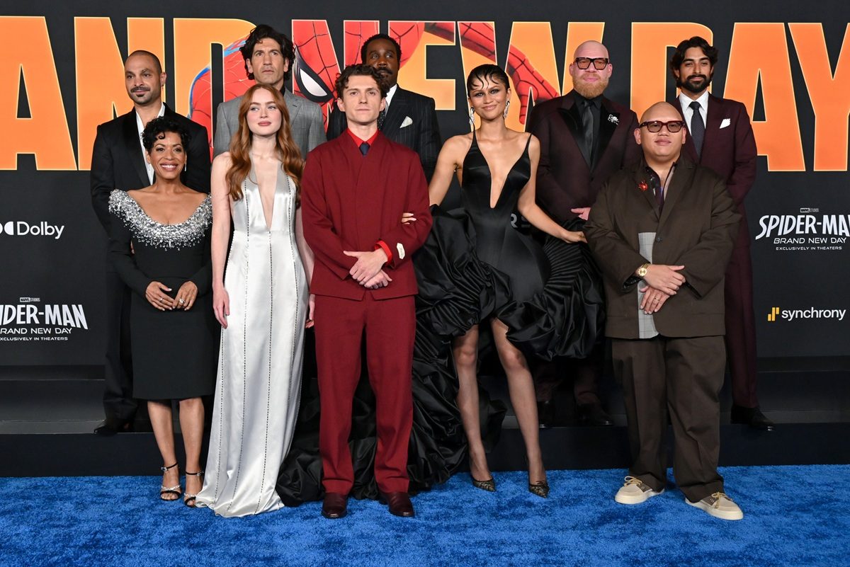 スパイダーマン ブランド・ニュー・デイ LAワールドプレミアのキャスト集合写真