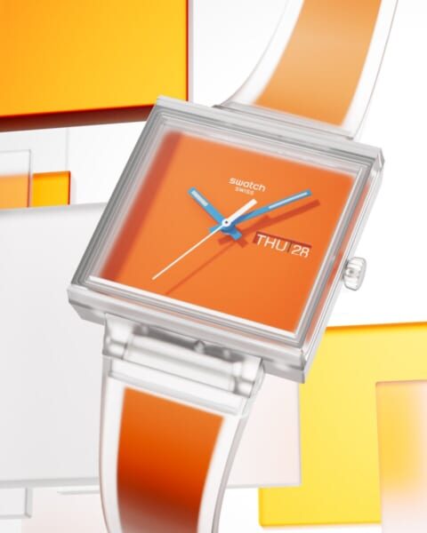 Swatch WHAT IF…JELLY? オレンジ 着用イメージ
