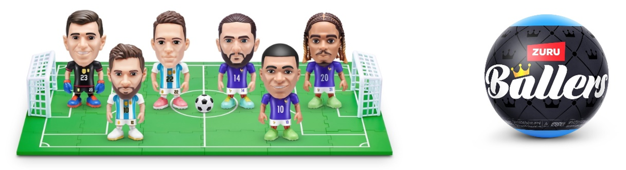 BALLERS FIFAシリーズ1のサッカー選手フィギュアとパッケージ