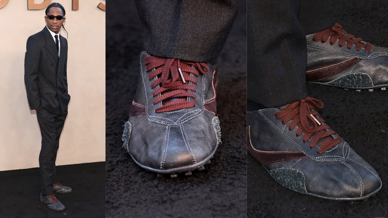 Travis Scott Debuts Unreleased Nike Moon Shoe at The Odyssey Premiere