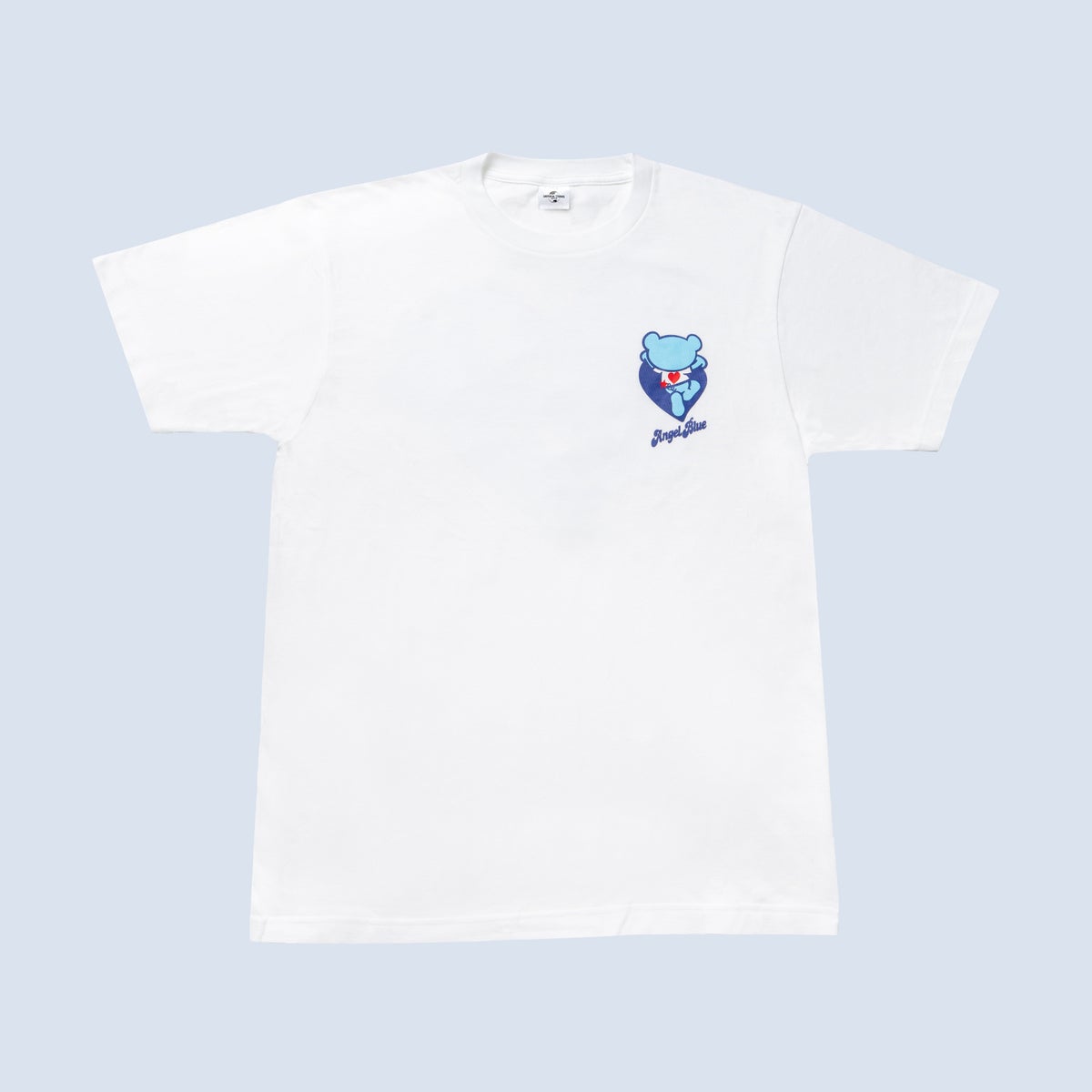 USJ×ANGEL BLUEコラボTシャツ(White)、胸元にナカムラくんのワンポイント刺繍