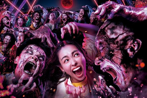ハロウィーン・ホラー・ナイトのゾンビたちが踊るステージイメージ
