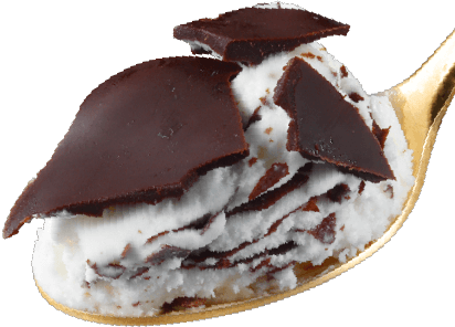 Variche バリッチェ 割れたチョコとアイスの断面