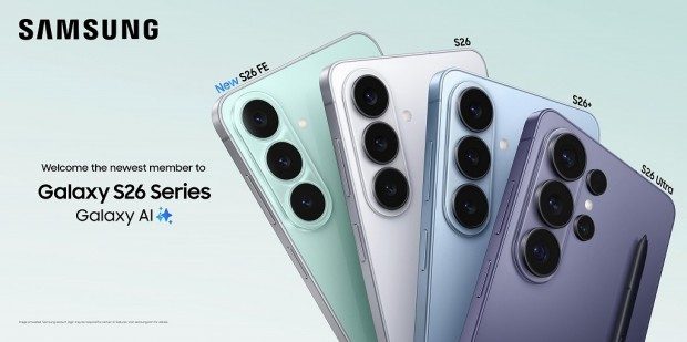 Galaxy S26シリーズのラインナップ(左からGalaxy S26 FE、S26、S26+、S26 Ultra)