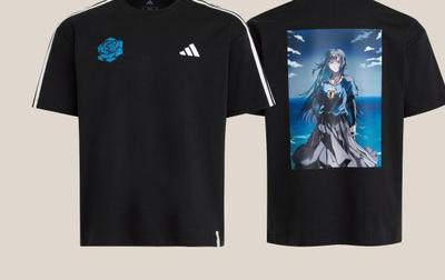 アディダス スリーストライプス半袖TシャツAdo ブラック(品番KN0552)のフロントとバックデザイン