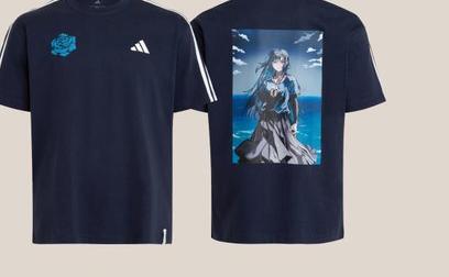 アディダス スリーストライプス半袖TシャツAdo レジェンドインク(品番KN0553)のフロントとバックデザイン