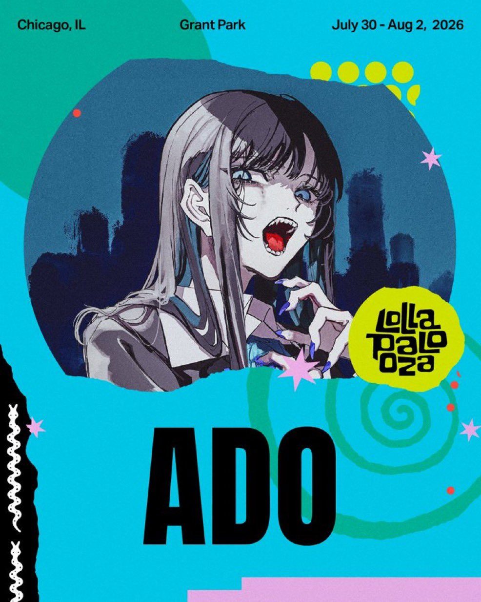 Ado公式Xによるロラパルーザ2026出演の告知投稿