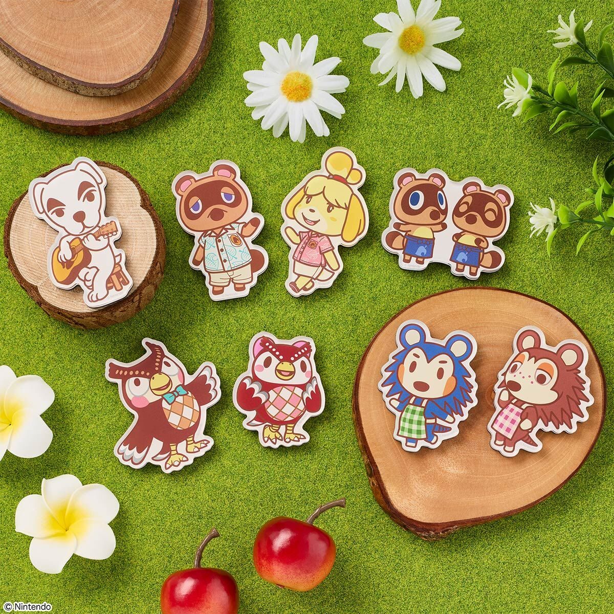 どうぶつの森キャラマグネッツを並べたイメージ