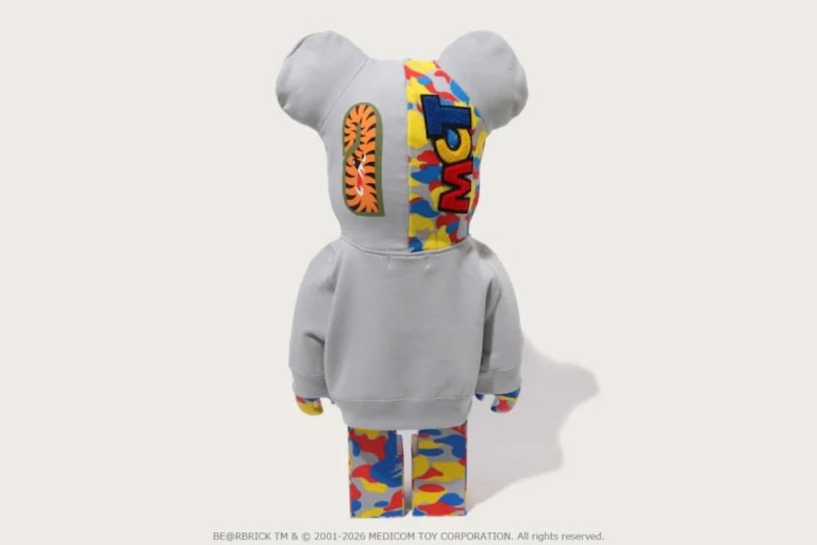 BAPE MEDICOM TOY シャークフーディー カモ柄ディテール
