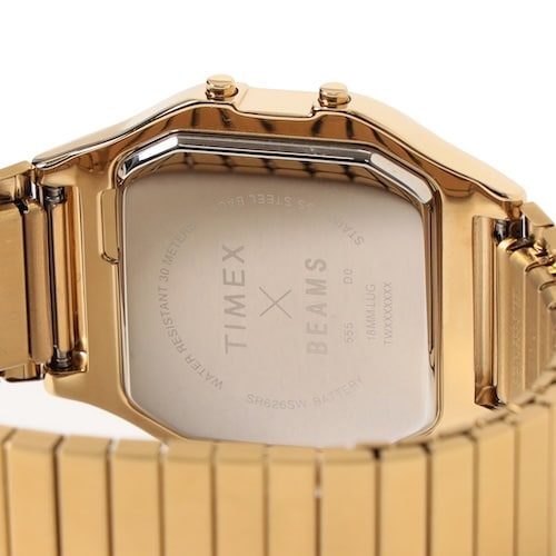 TIMEX×BEAMS スクエアキャンパー 裏蓋のLIMITED刻印とスペック表記