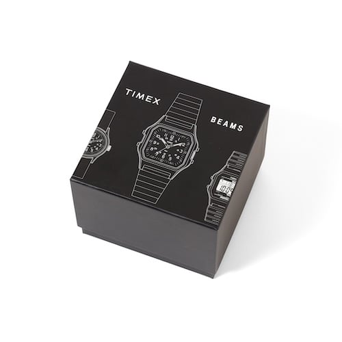 TIMEX×BEAMS スクエアキャンパー ゴールドカラーの正面ショット
