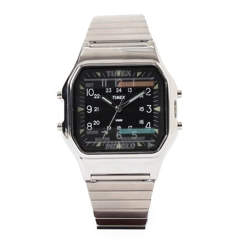 TIMEX×BEAMS スクエアキャンパー シルバーカラーの正面ショット