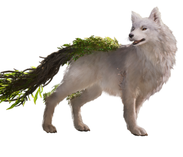 Beast of Reincarnation 相棒の白い犬クゥの立ち絵