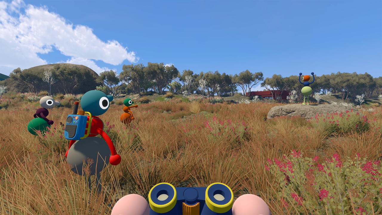 Big Walk ゲームプレイスクリーンショット 双眼鏡での探索視点