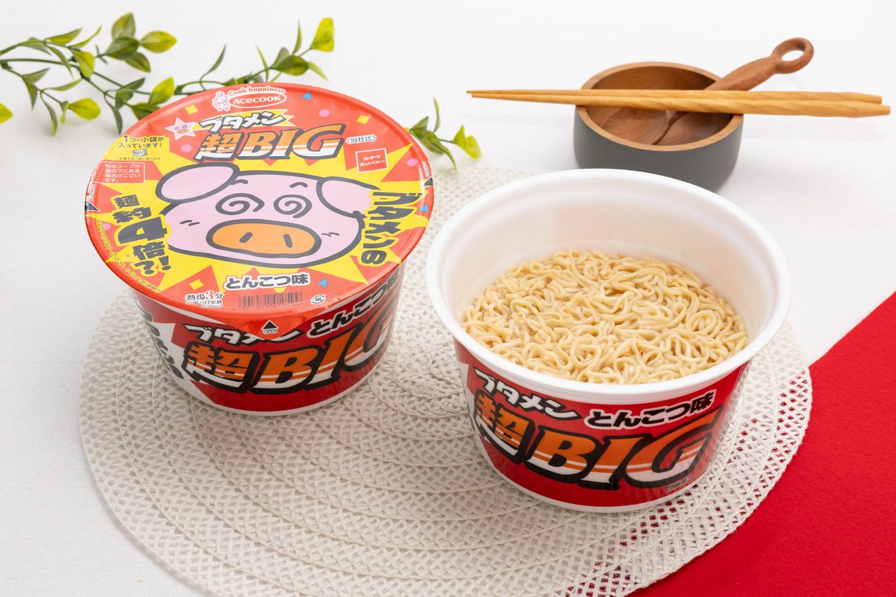 ブタメン超BIG8月11日発売|麺4倍の中身と価格