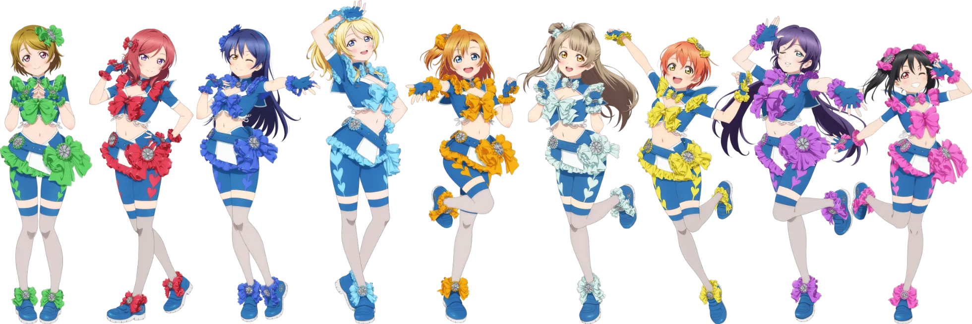 ラブライブ μ's 9人キャラクターイラスト チアユニフォーム