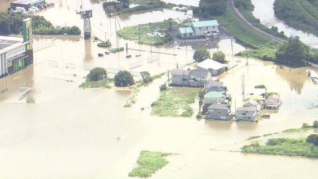 千葉県内の道路の冠水状況