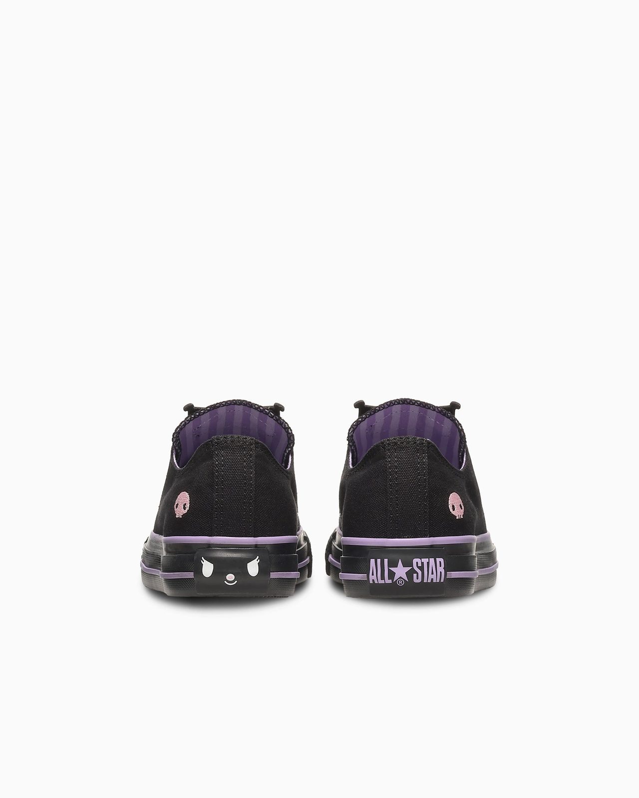 コンバース ALL STAR OX クロミモデル 黒地に紫ライン