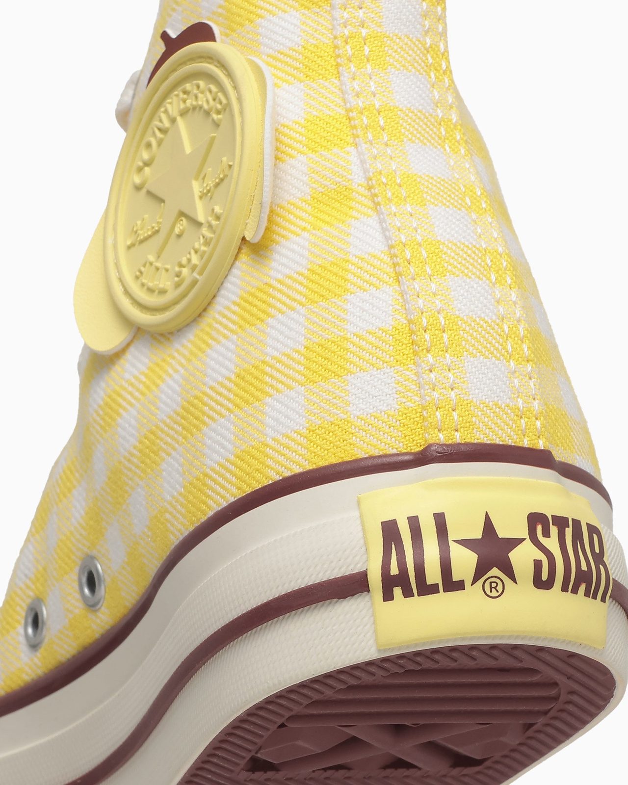 コンバース ポムポムプリンモデルのつま先ALL STARロゴ部分