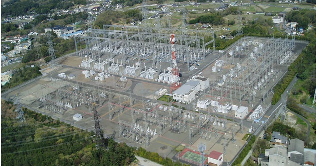変電所の航空写真