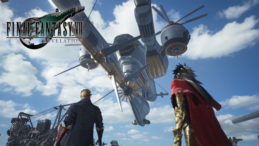 ファイナルファンタジーVII リベレーションのゲームプレイ画面、飛空艇ハイウインドが登場するシーン