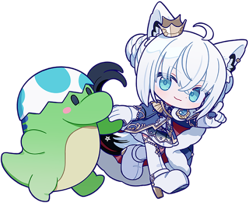 白上フブキとみろくの里マスコット