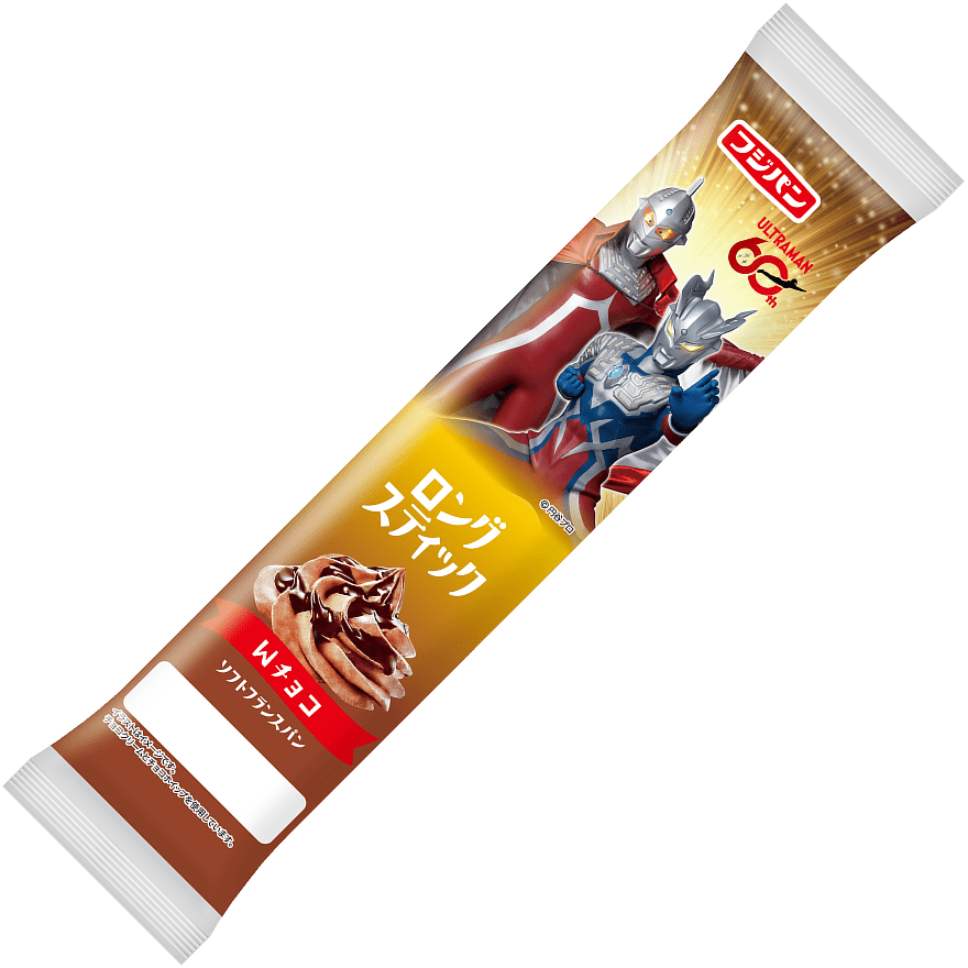 フジパン ロングスティックWチョコ ウルトラマンダイナ・ティガパッケージ(第1弾)