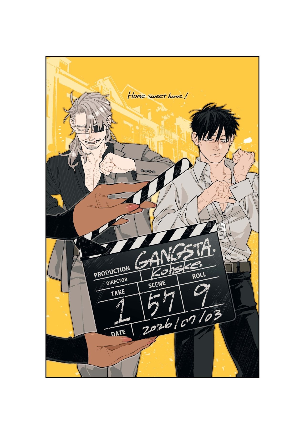 GANGSTA. 連載再開告知イラスト