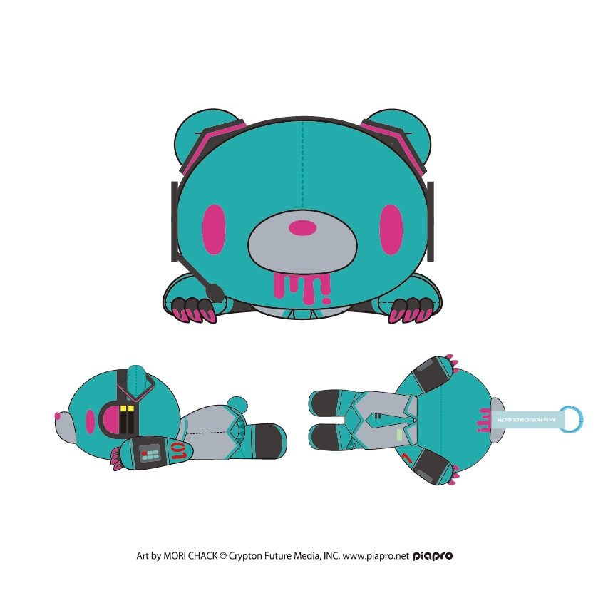 初音ミク×GLOOMY喰らいつきマスコットキーホルダー piaproコラボ