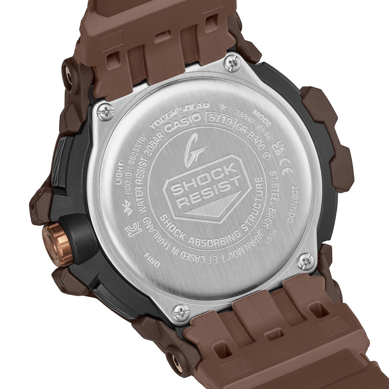 G-SHOCK MASTER IN HORIZON GOLD GR-B300H-5AJF ケースバック部分