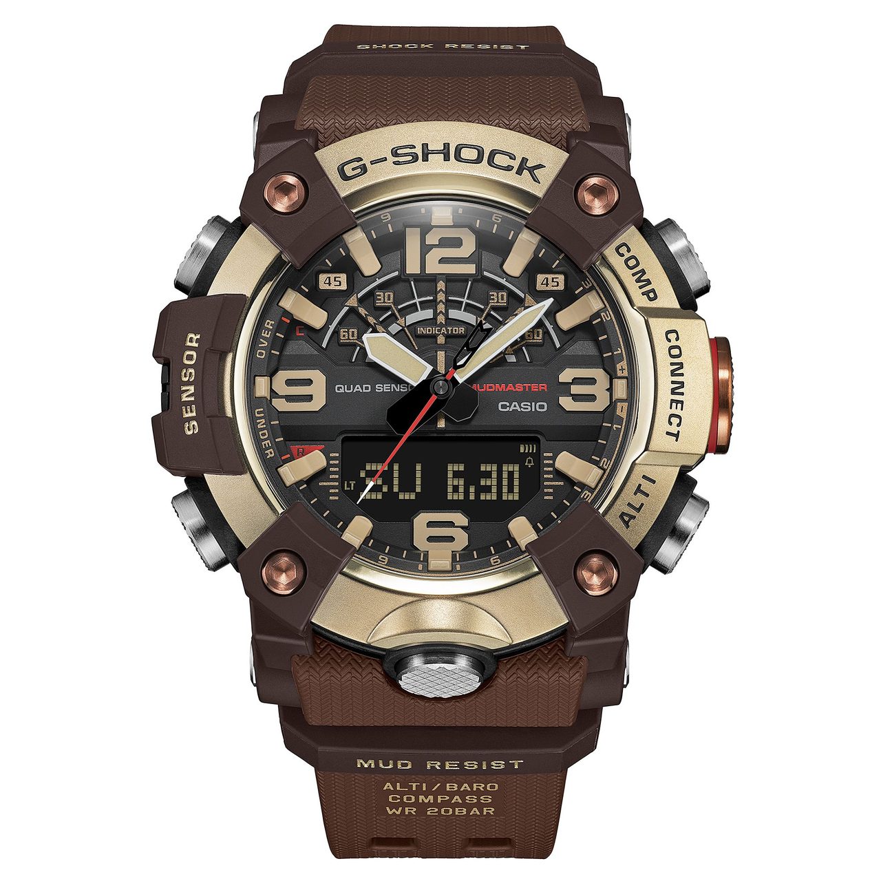 G-SHOCK MASTER IN HORIZON GOLD GG-B100XMH-5AJF MUDMASTER アナデジ文字盤の腕時計本体