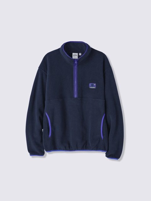 GU×ポケモン ハーフジップフリースプルオーバー ネイビー