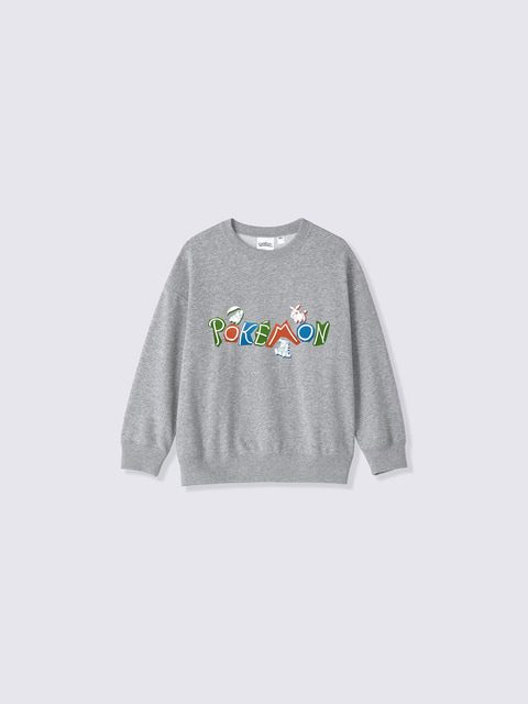 GU×ポケモン KIDSスウェットプルオーバー グレー