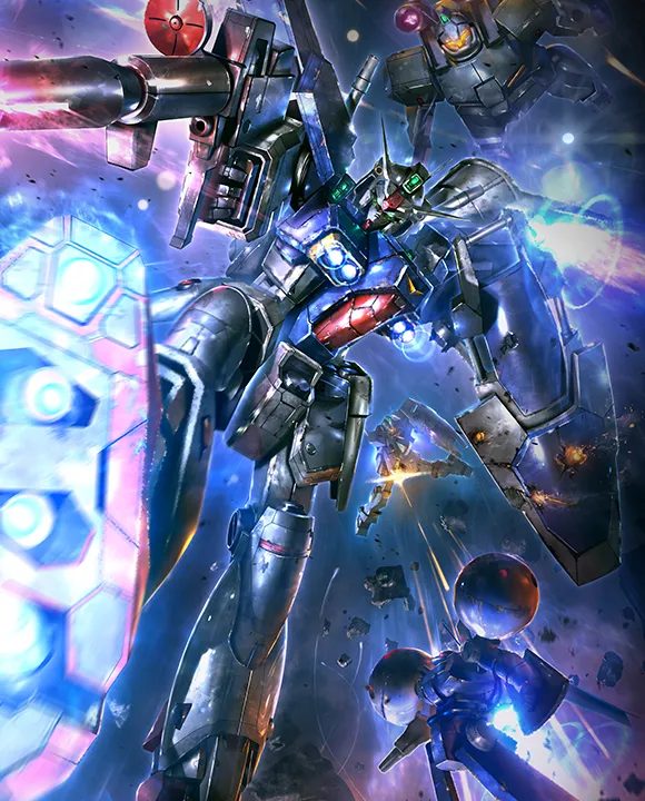ガンダムカードゲームGD06 ガンダム試作1号機フルバーニアンLRカードのイラスト