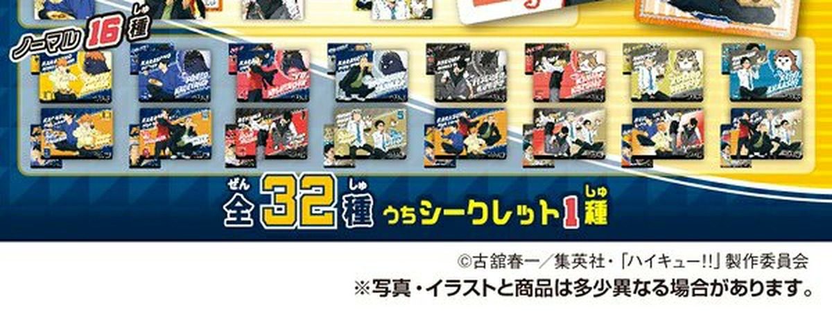 ハイキュー!!カードグミVol.6のノーマルカード全16種のラインナップ