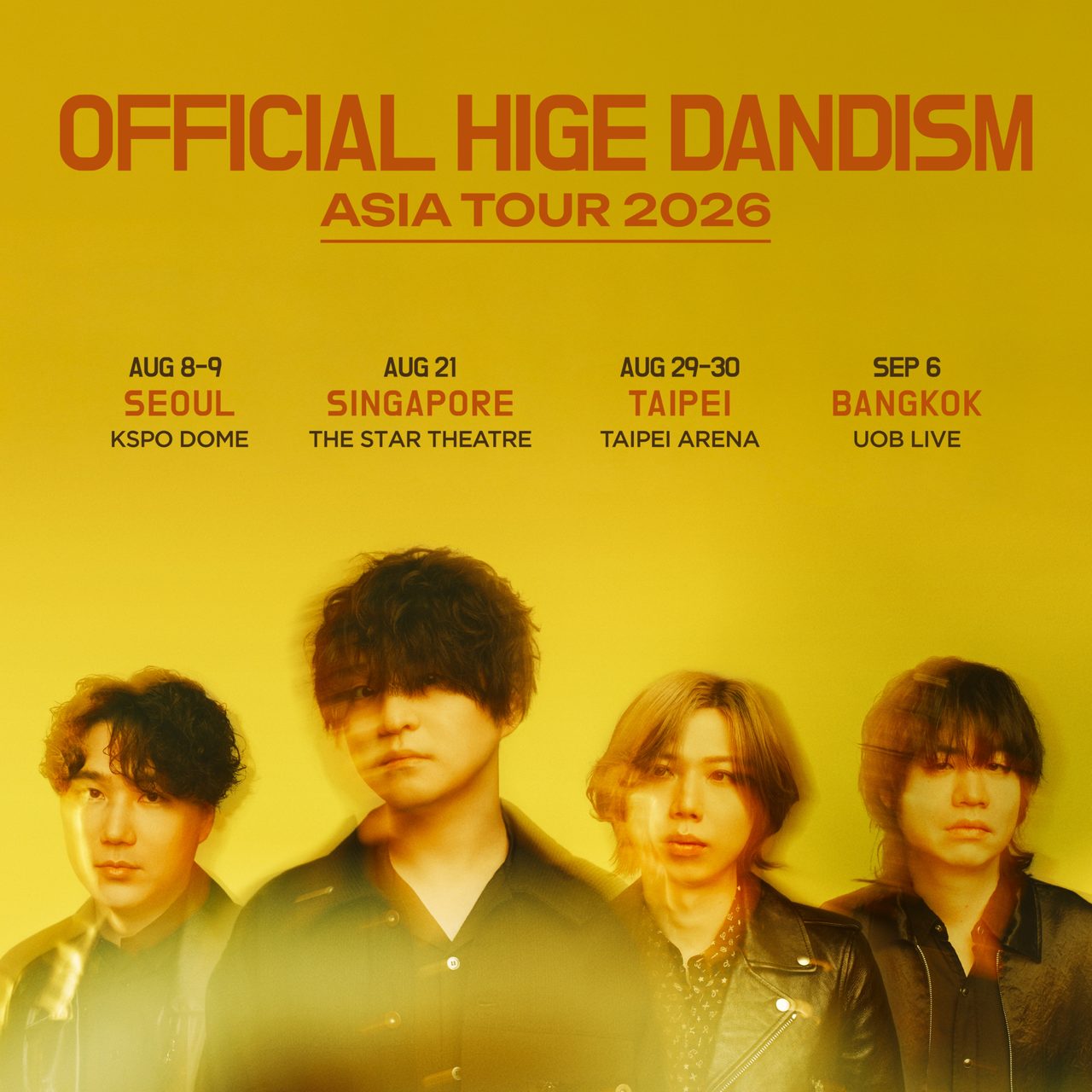 髭男アジアツアー ソウル公演｜8月8-9日全4都市6公演まとめ