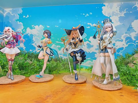 一番くじホロライブRPG Style 原型フィギュア展示の様子