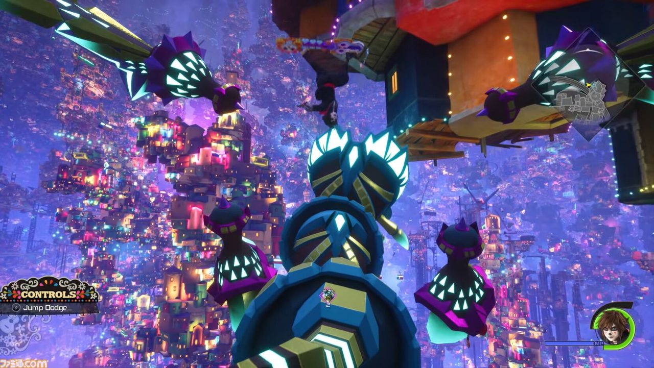 キングダムハーツ4 リメンバー・ミーの世界でのボス戦バトルシーン