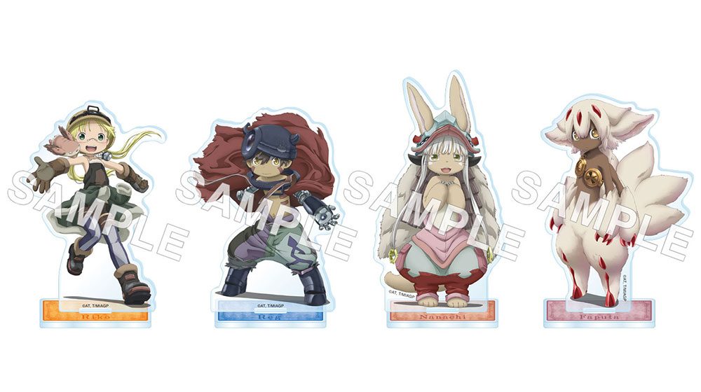 メイドインアビス 烈日の黄金郷 復刻アクリルスタンドフィギュア リコ レグ ナナチ ファプタ 各1650円