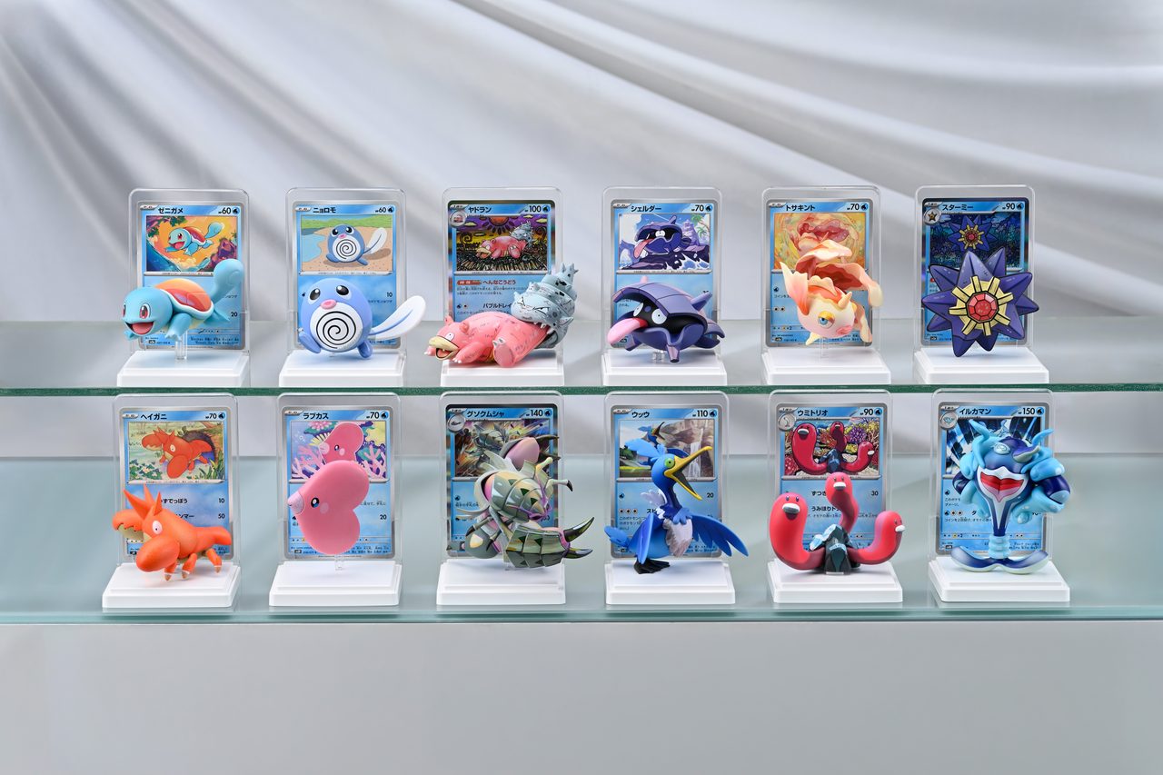 みずべのポケモン フィギュア全12種の展示
