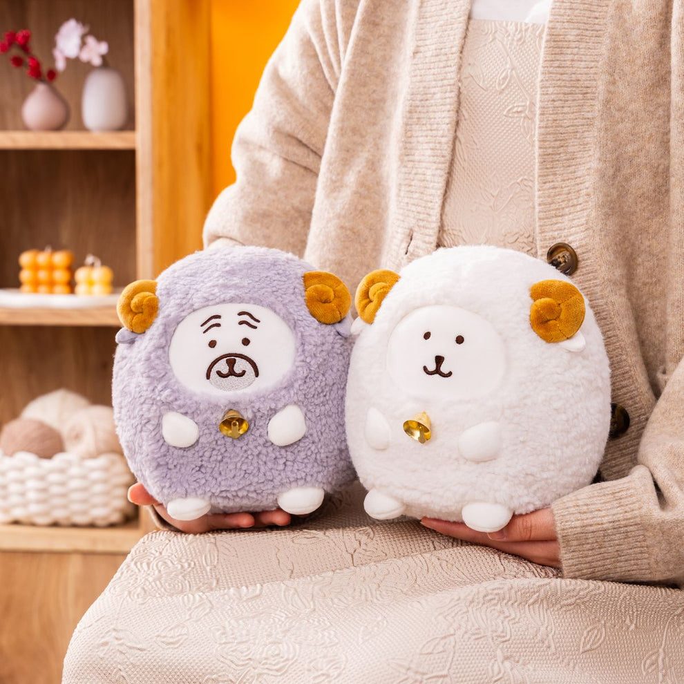 未年2027テーマのひつじ顔ぬいぐるみ