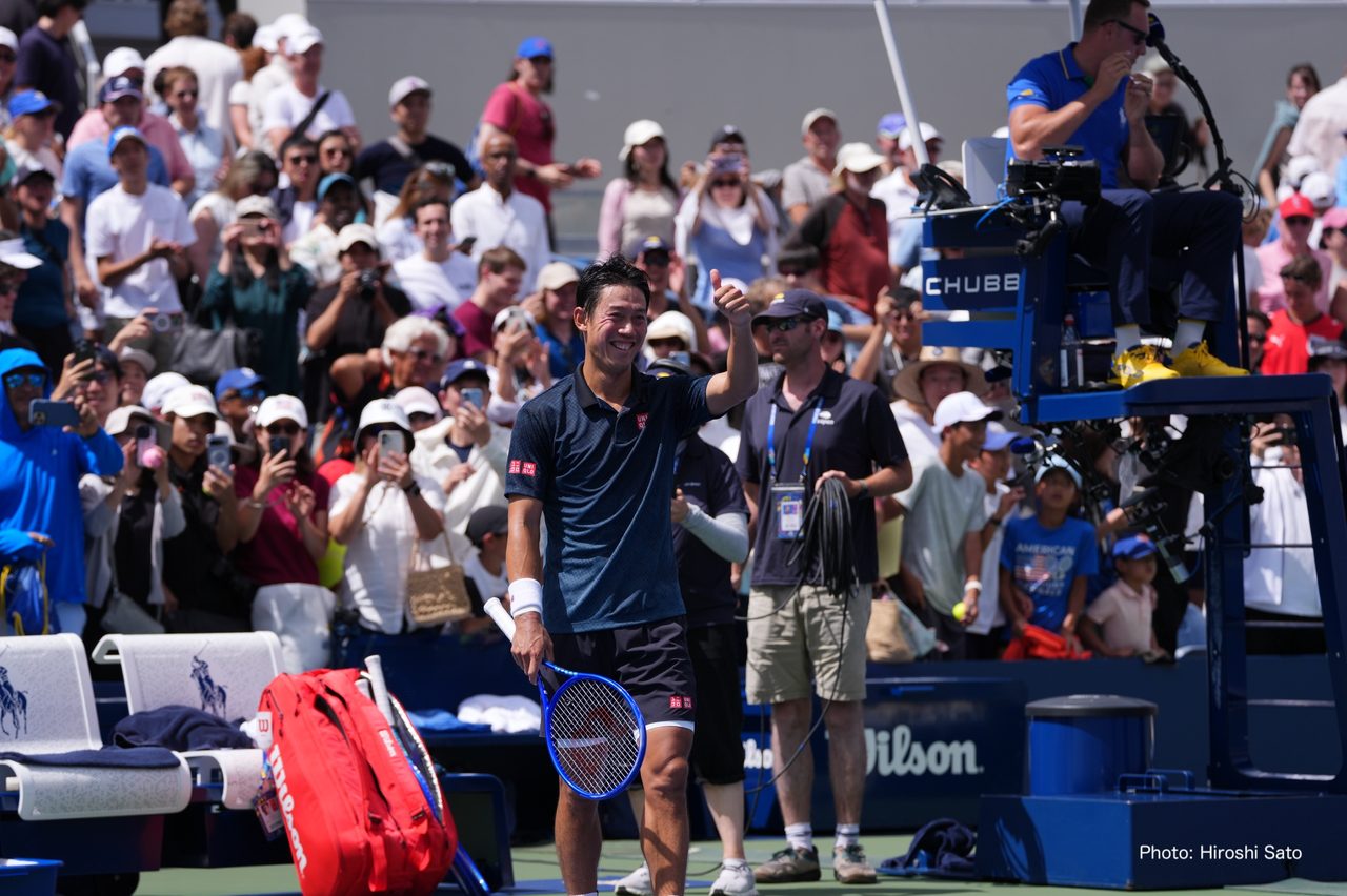 全米オープン予選を戦う錦織圭選手