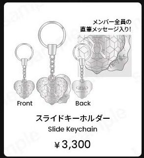 Numbers Ur'26 スライドキーホルダー メンバー全員の直筆メッセージ入り