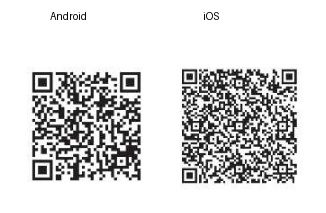 chiicaアプリのダウンロード用QRコード AndroidとiOS両対応