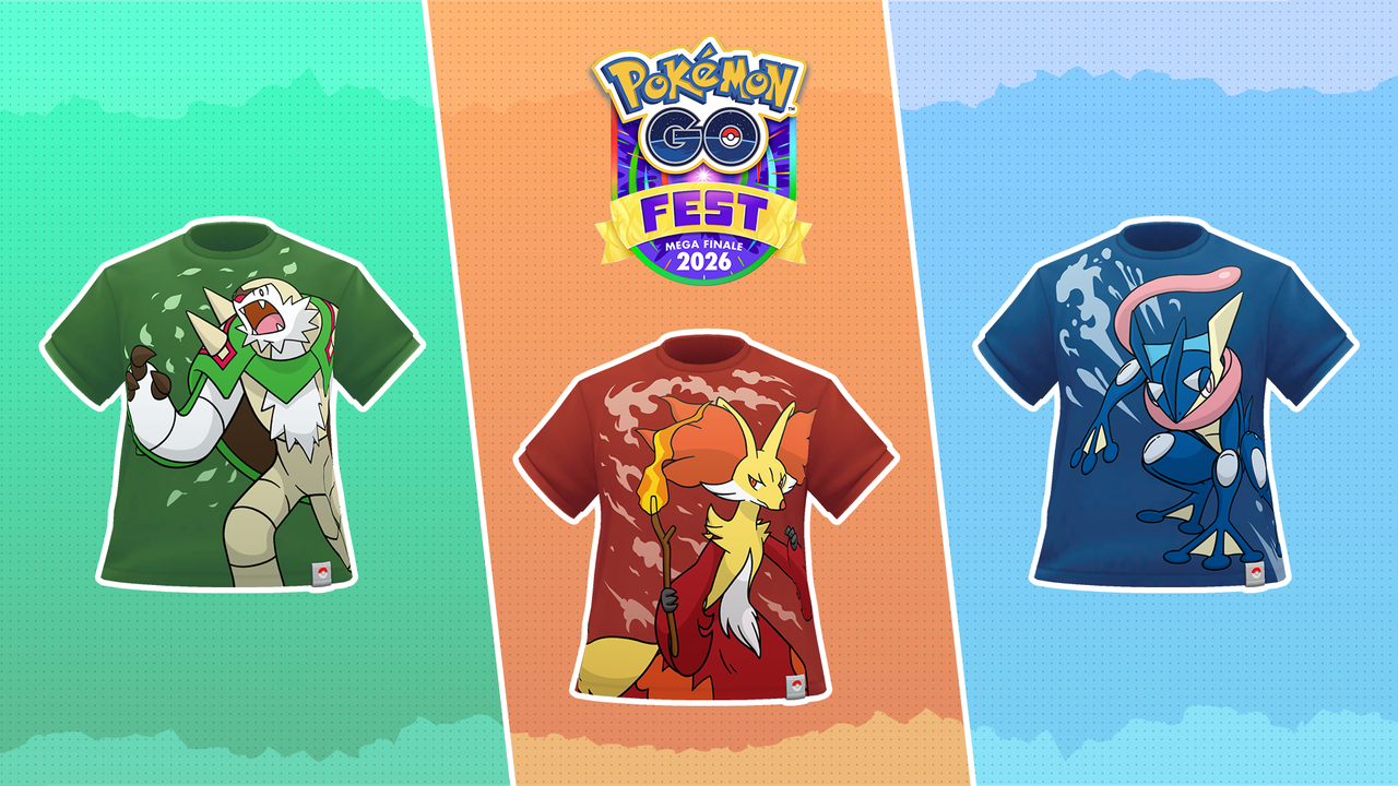ポケモンGOメガフィナーレ 御三家メガシンカ着せ替えTシャツ 3種